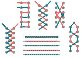 Vetores de sapatilhas livres de cordões