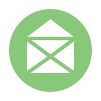 ícone de e-mail de envelope em fundo branco vetor