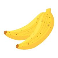 frutas frescas de bananas, em fundo branco vetor