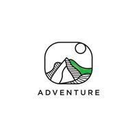 modelo de logotipo de viagem ao ar livre de aventura vetor