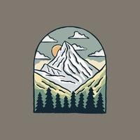 design vetorial de zermatt matterhorn na suíça para design ao ar livre da natureza vetor