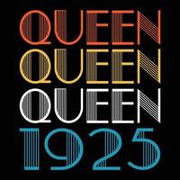 a rainha nasceu em 1925 vetor de sublimação de aniversário vintage