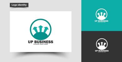 logotipo de investimento em marketing de negócios simples minimalista vetor