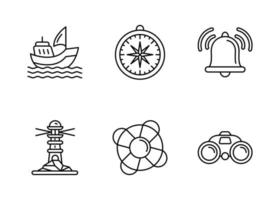 conjunto de ícones de vetores de vela