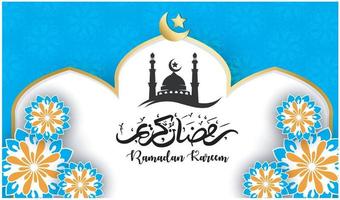 fundo de ano novo muçulmano no mês do vetor de ilustração islâmica do ramadã