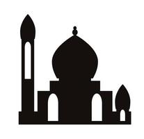 silhueta de construção de mesquita vetor