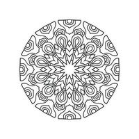 nova ilustração vetorial de arte de mandala de flores vetor