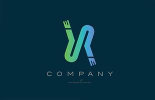 x design de ícone do logotipo da letra do alfabeto verde. modelo criativo para uma empresa ou negócio vetor
