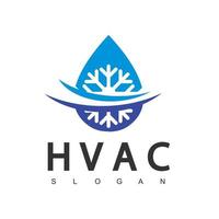 logotipo de ar condicionado, ícone hvac vetor