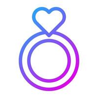 anel gradiente roxo valentine ilustração vetor e ícone do logotipo ano novo ícone perfeito.