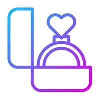 anel gradiente roxo valentine ilustração vetor e ícone do logotipo ano novo ícone perfeito.