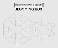 cutomize o design da embalagem do produto caixa florescente vetor