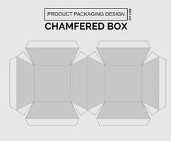 cutomize design de embalagem de produto caixa chanfrada vetor