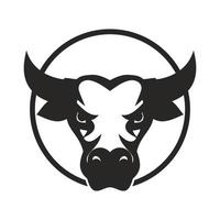 ícone de vetor de modelo de logotipo de vaca