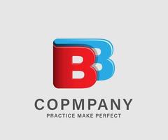 combinação de logotipo letra b e b estilo de marca de letra logotipo utilizável para negócios. indústria. elemento de design de ícone da web de tecnologia vetor