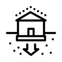 a fundação da casa cede ilustração do contorno do vetor do ícone