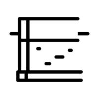 ilustração de contorno vetorial de ícone de fundação monolítica vetor