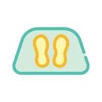ilustração vetorial de ícone de cor de tapete de pés limpos vetor