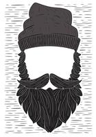 Ilustração desenhada à mão da barba do vetor