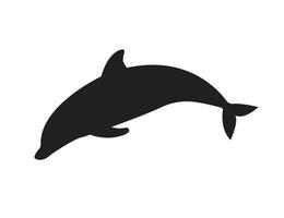 vector silhueta de golfinho baleia assassina negra