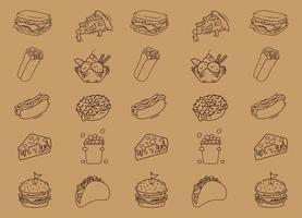 fundo de comida a ilustração vetor