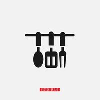 vetor de ícone de ferramentas de cozinha