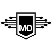 design do logotipo da letra mo. design criativo do logotipo da letra mo inicial. mo conceito criativo do logotipo da carta inicial. vetor
