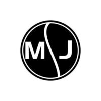 mj letter logo design.mj criativo inicial mj letter logo design. mj conceito criativo do logotipo da carta inicial. vetor