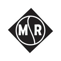 mr letter logo design.mr criativo design inicial do logotipo da carta mr. sr conceito criativo do logotipo da carta inicial. vetor