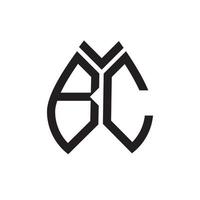 bc letter logo design.bc criativo inicial bc letter logo design. bc conceito criativo do logotipo da carta inicial. vetor