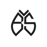 design do logotipo da letra bs. design criativo do logotipo inicial da letra bs. bs conceito criativo do logotipo da carta inicial. vetor