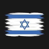 vetor de escova de bandeira de israel