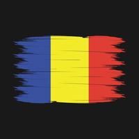 vetor de escova de bandeira da romênia