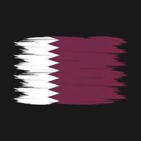 vetor de pincel de bandeira do qatar