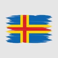 vetor de pincel de bandeira das ilhas aland