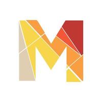 logotipo inicial do mosaico m vetor