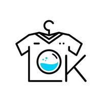 logotipo inicial da lavanderia k vetor