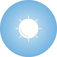ícone de glifo de vetor de sol exclusivo