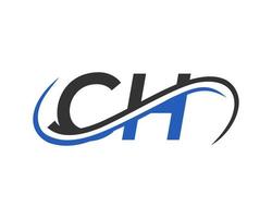 design de logotipo da letra ch para modelo de vetor financeiro, de desenvolvimento, investimento, imobiliário e empresa de gestão