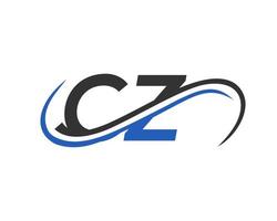 design de logotipo de letra cz para modelo de vetor financeiro, de desenvolvimento, investimento, imobiliário e empresa de gestão