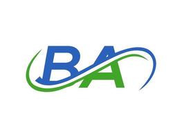 design de logotipo da letra ba para modelo de vetor financeiro, de desenvolvimento, investimento, imobiliário e empresa de gestão