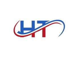 design de logotipo de letra ht para modelo de vetor financeiro, de desenvolvimento, investimento, imobiliário e empresa de gestão
