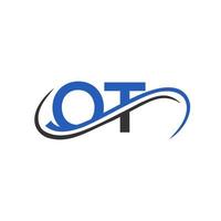 carta ot design de logotipo para modelo de vetor financeiro, desenvolvimento, investimento, imobiliário e empresa de gestão