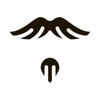 ilustração de ícone de bigode de barba cavanhaque vetor