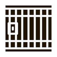 ilustração do ícone do portão da barra da prisão policial vetor