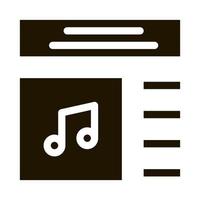 ilustração do ícone da lista de reprodução de músicas da internet vetor