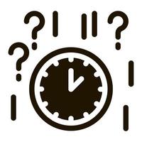 ilustração do ícone do relógio e do ponto de interrogação vetor