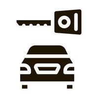 ilustração de glifo de vetor de ícone de chave segura de carro