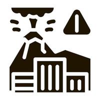 ilustração de símbolo vetorial de ícone de erupção vulcânica vetor