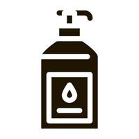 ilustração de glifo vetorial de ícone de garrafa de sabonete líquido vetor